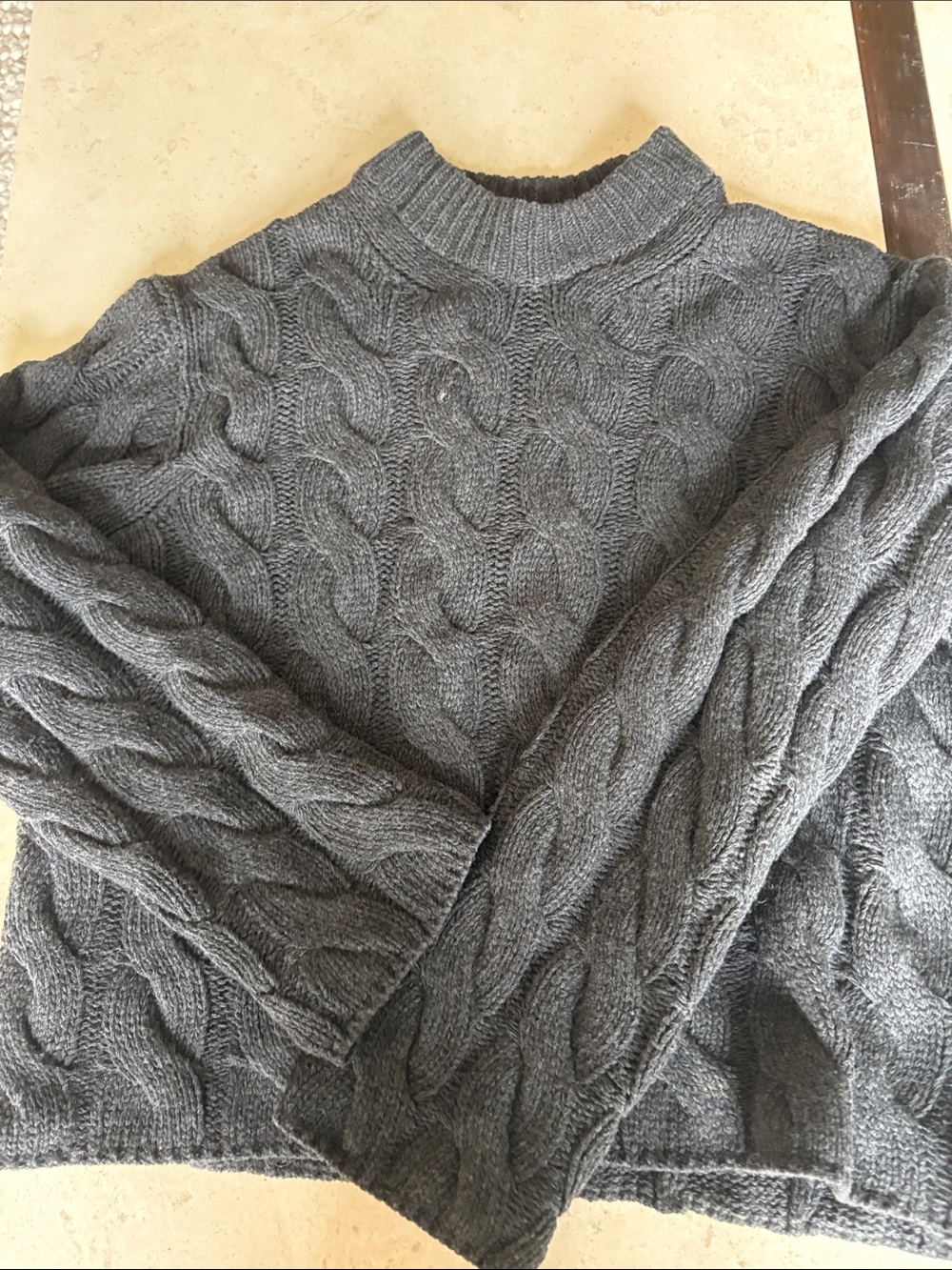 Theory Women's Cable Knit Crewneck Sweater - Gray